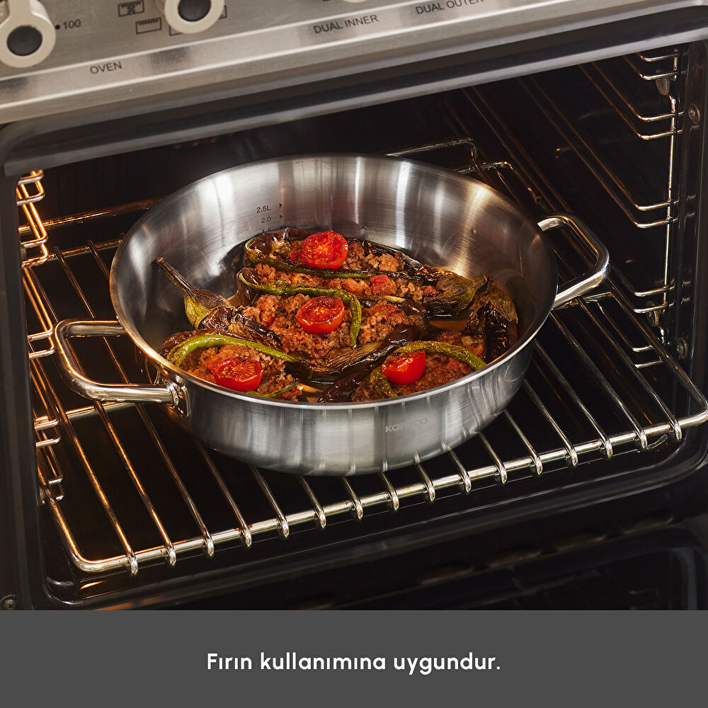 Karaca Power Steel 316+ 3Ply Spirit İndüksiyon Tabanlı 8 Parça Çelik Tencere Seti thumbnail 7