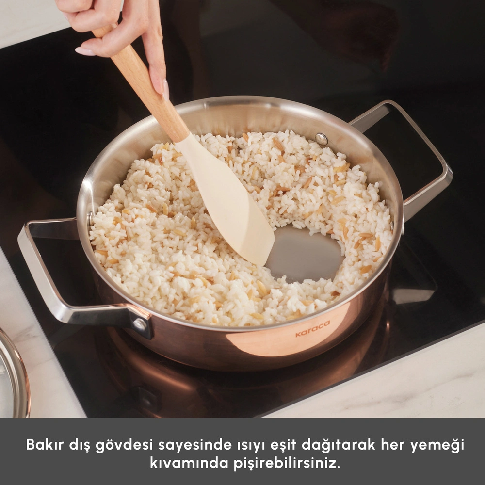 Karaca Power Steel 316+ 3Ply Galileo 8 Parça Çelik Tencere Seti görseli 5