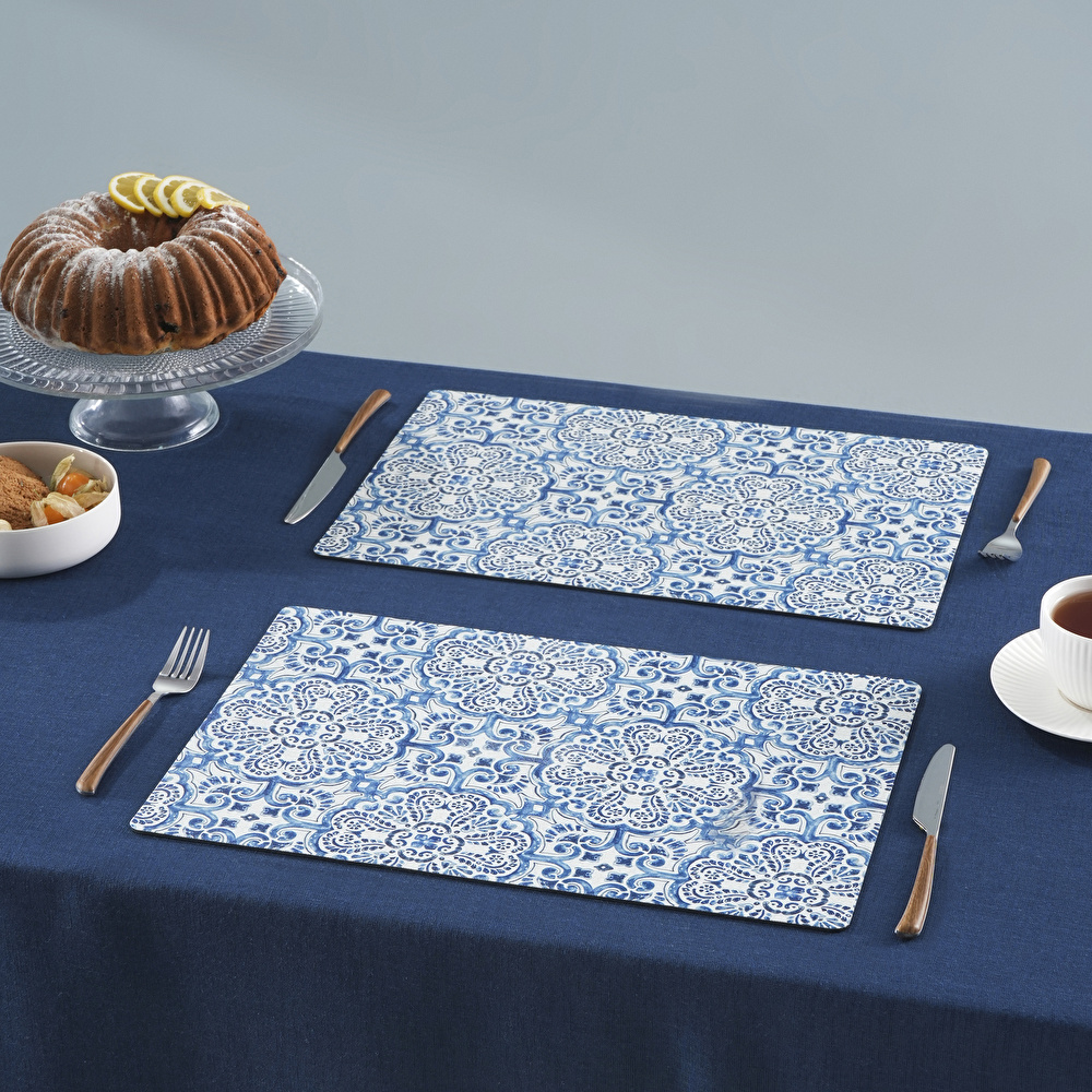 Karaca Home Petra Patterned Amerikan Servisi 2'li Set Mavi görseli 2