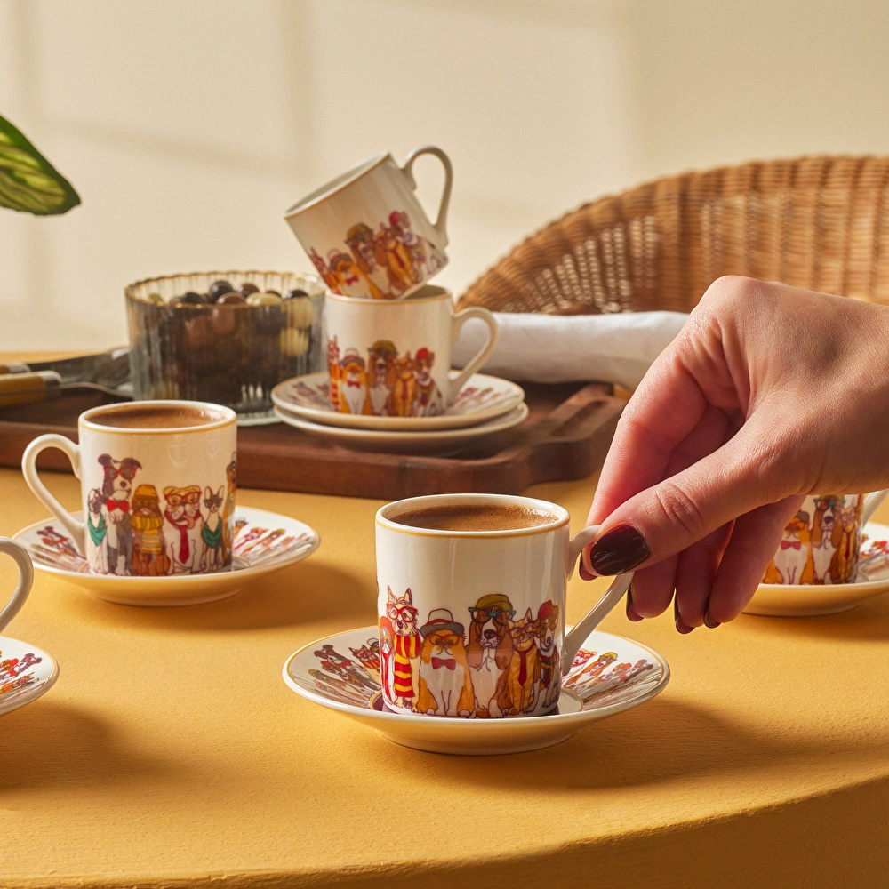 Karaca Latli 6 Kişilik Kahve Fincan Takımı 80 ml görseli 2