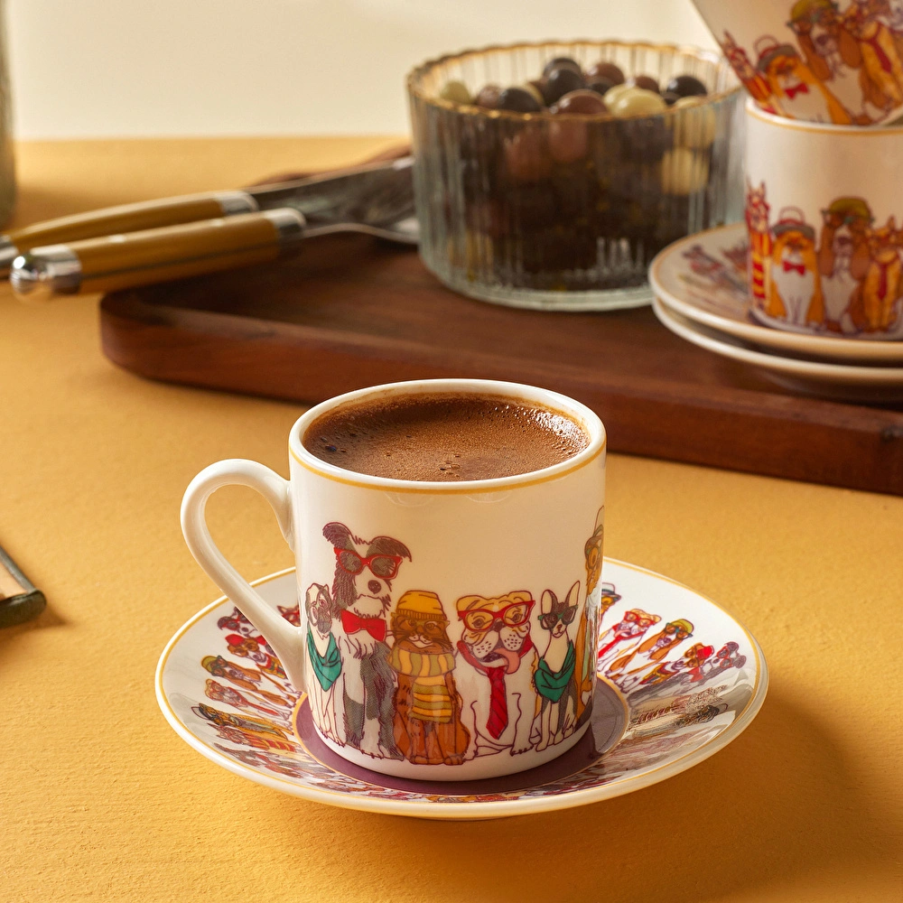 Karaca Latli 6 Kişilik Kahve Fincan Takımı 80 ml görseli 6