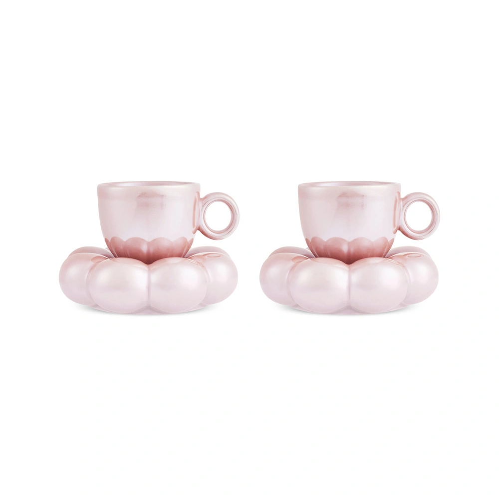 Karaca Bubble Pembe Lüsterli 2 Kişilik Kahve Fincanı 90 ml görseli 8