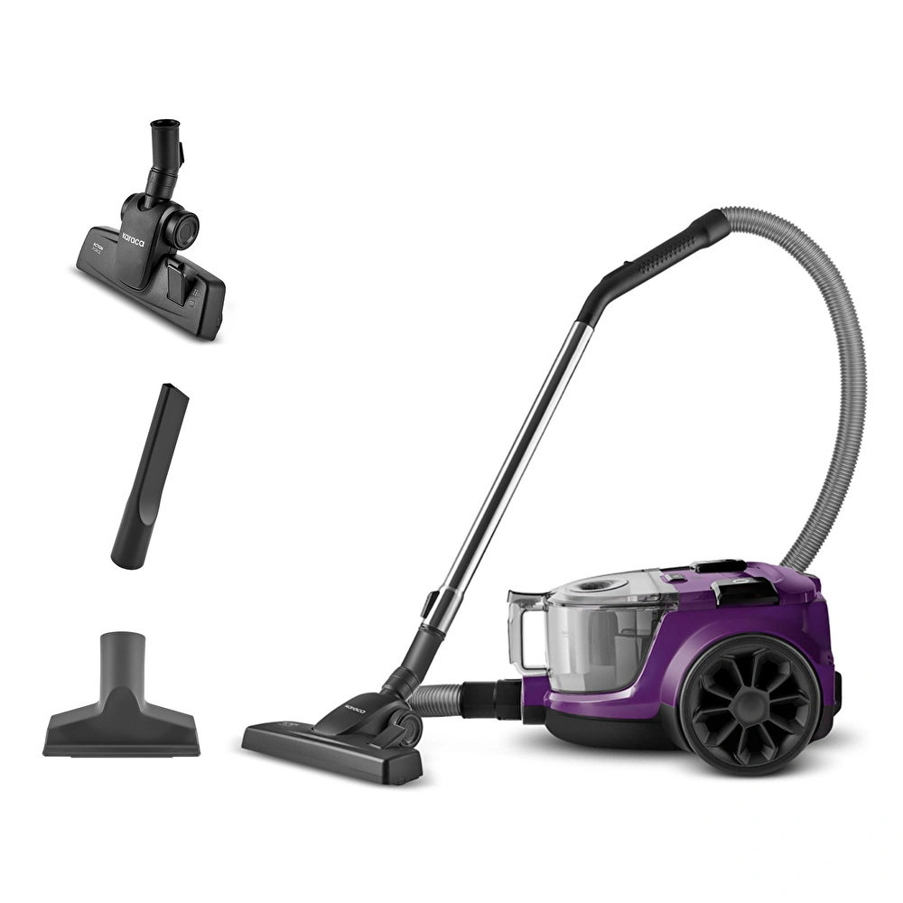 Karaca Vantuz Action Force X10 2 Lt Toz Torbasız Hazneli Elektrikli Süpürge Royal Purple 899 W görseli 3