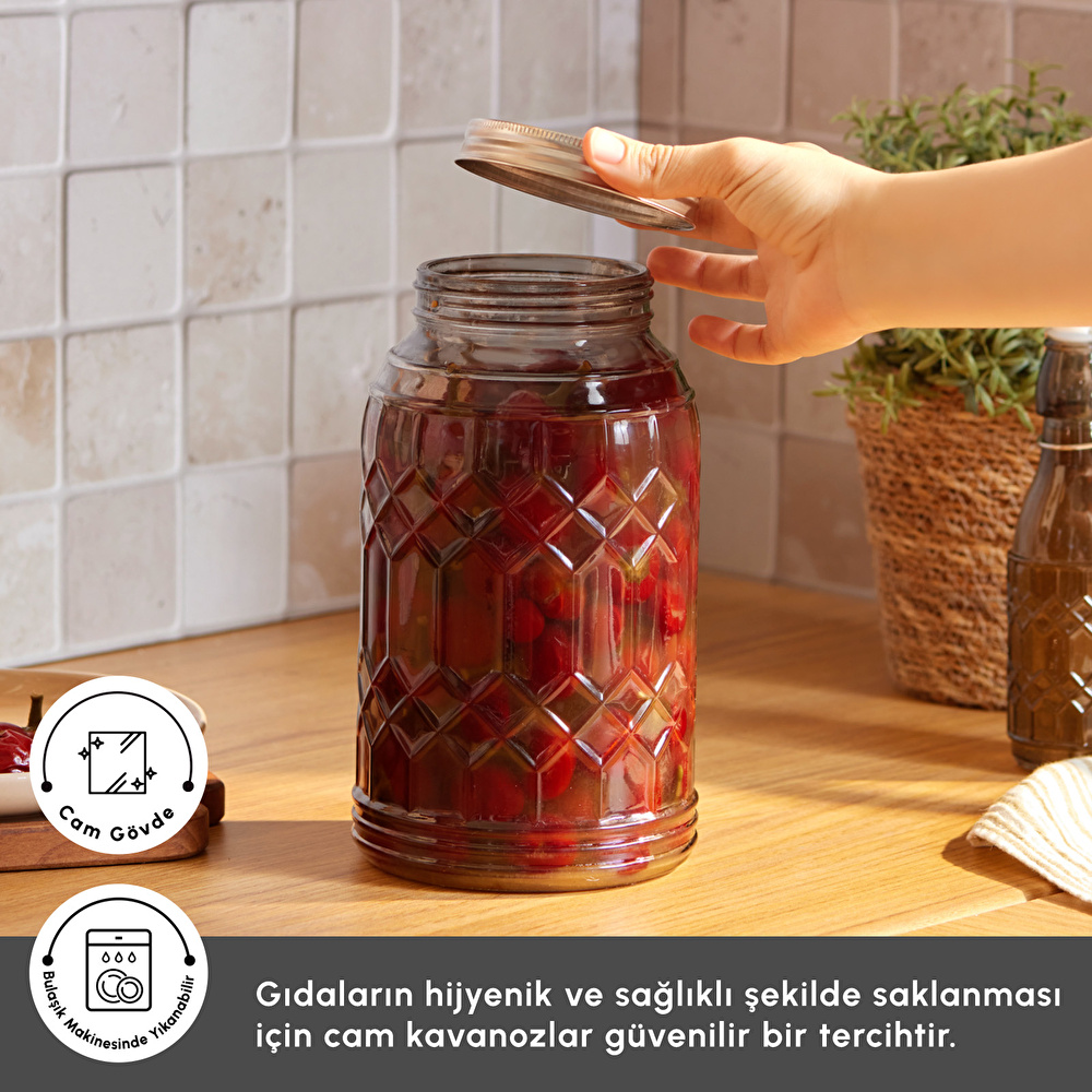 Karaca Storica Cam Kavanoz 2260 ml görseli 3