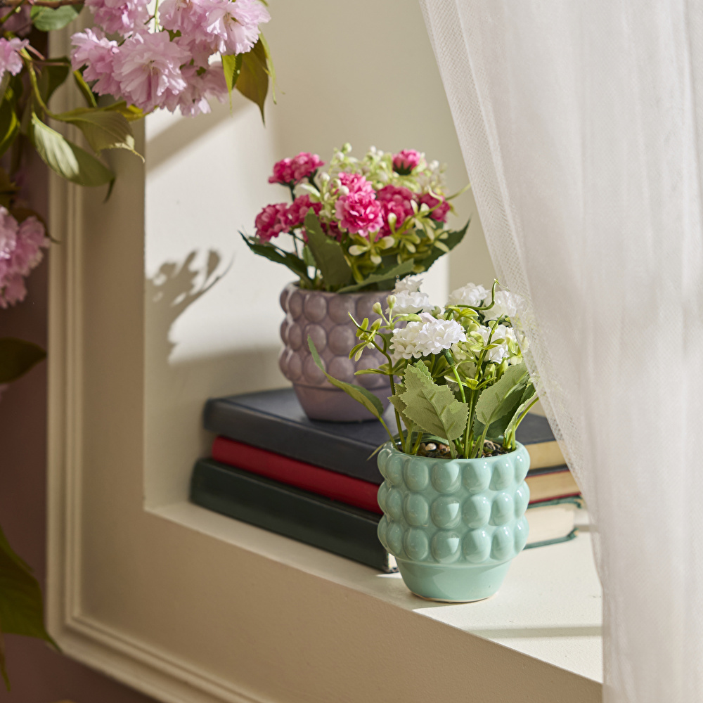 Karaca Home Rocco Saksılı Yapay Bitki Lila 9x9x8.5 cm görseli 2