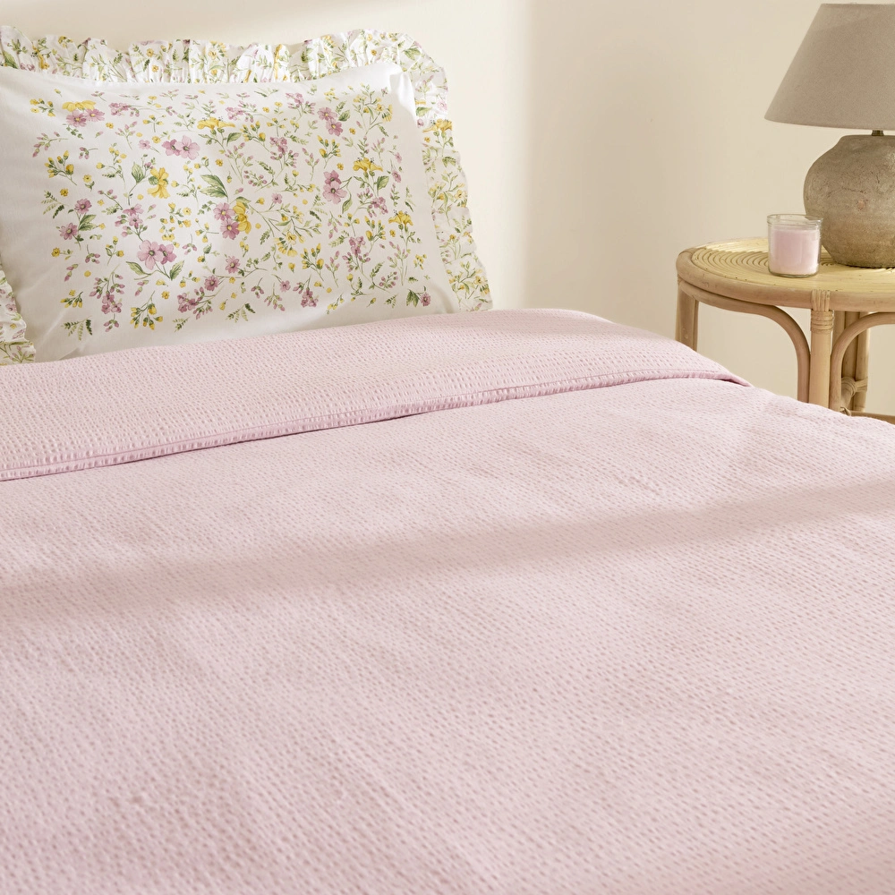Karaca Home Dorian %100 Pamuk Muslin Çift Kişilik Nevresim Takımı Pudra görseli 3