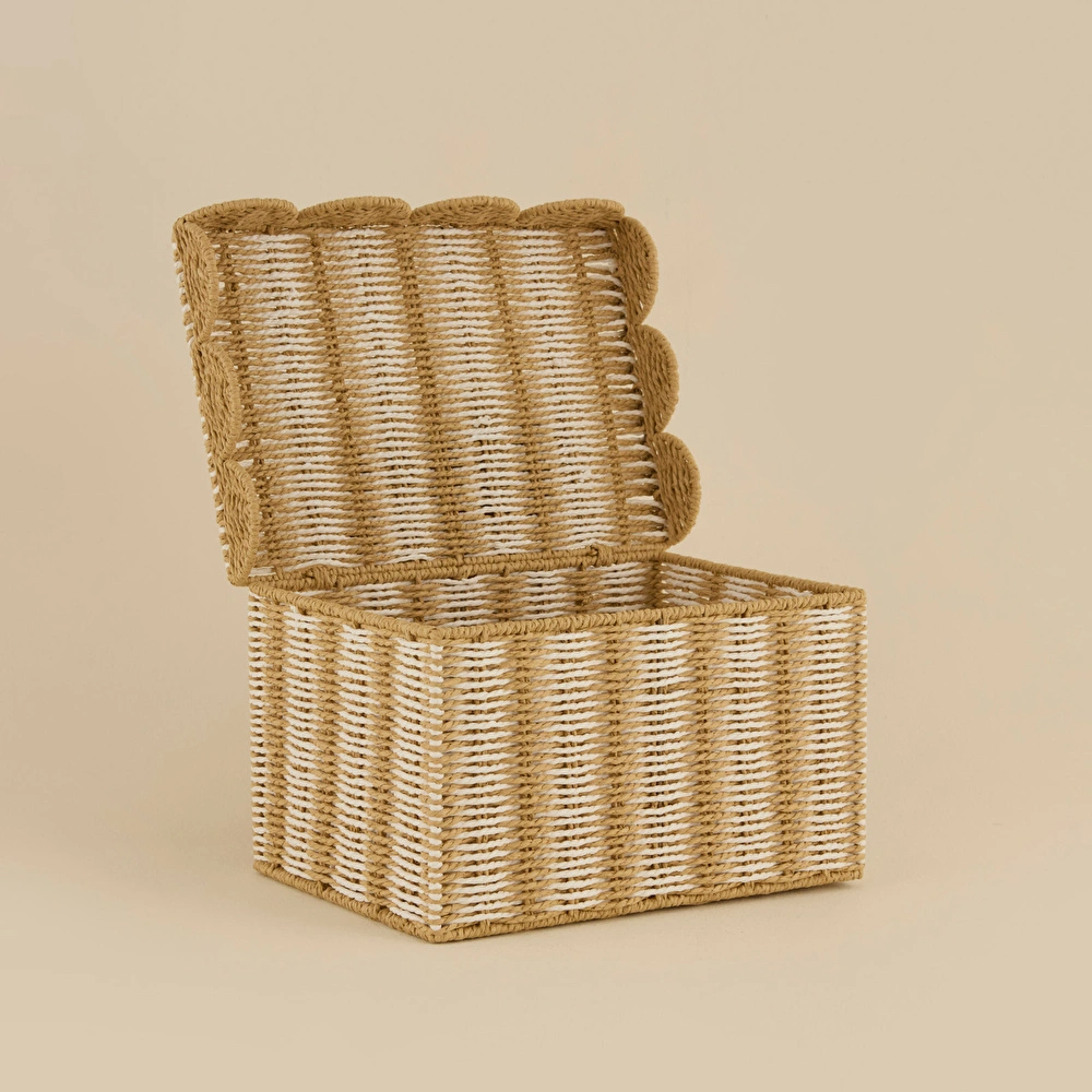 Karaca Home Nelia Kapaklı Organizer Sepet 39x27,5x22 cm görseli 3