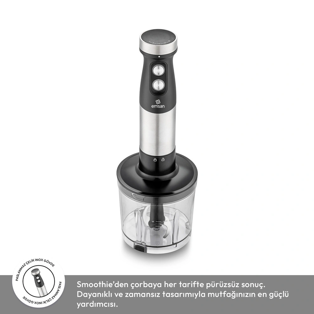 Emsan Gusto 3in1 Blender Seti Inox 1200W görseli 4