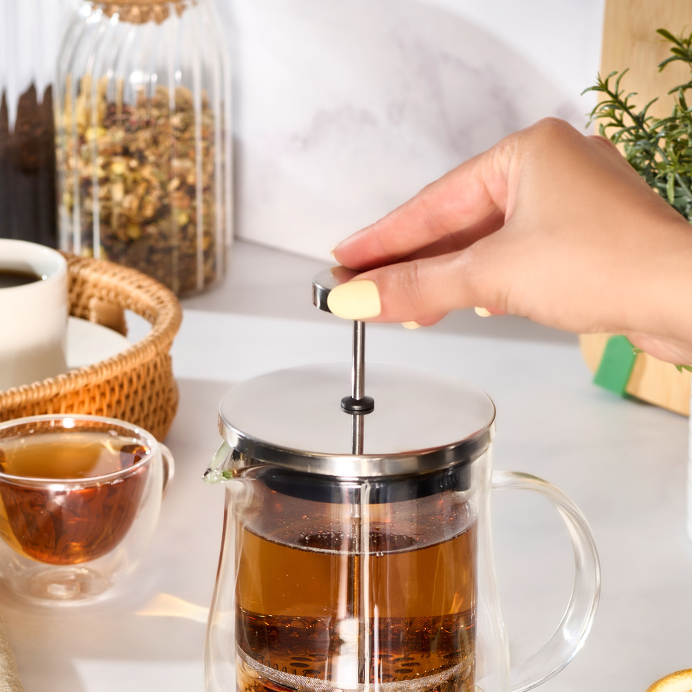 Karaca x Ebru Erke Pia Kiku Çift Cidarlı French Press 350 ml görseli 4