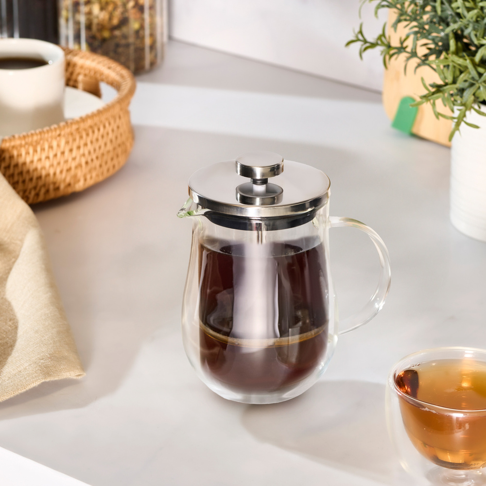 Karaca x Ebru Erke Pia Kiku Çift Cidarlı French Press 350 ml görseli 3