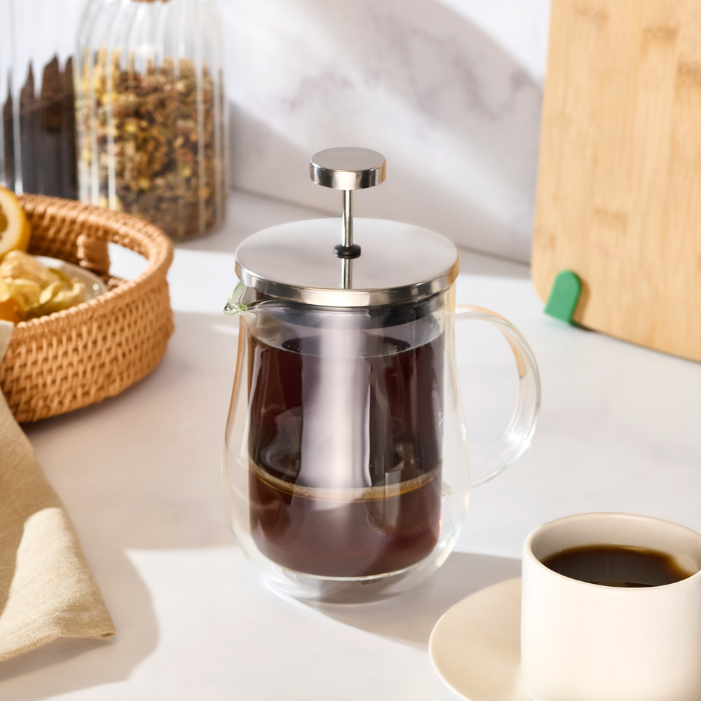 Karaca x Ebru Erke Pia Kiku Çİft Cidarlı French Press 600 ml görseli 3