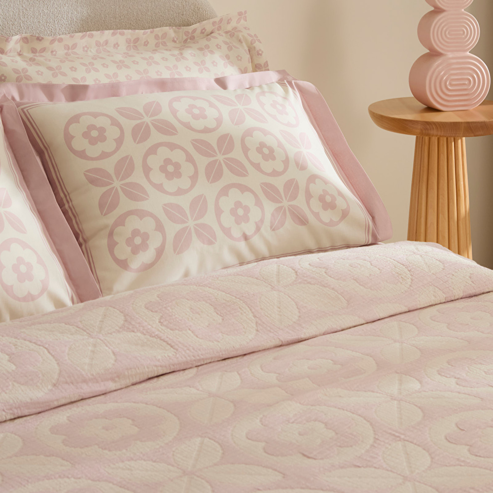 Karaca Home Shayla Pembe Baskılı Müslin Pike Takımı görseli 7