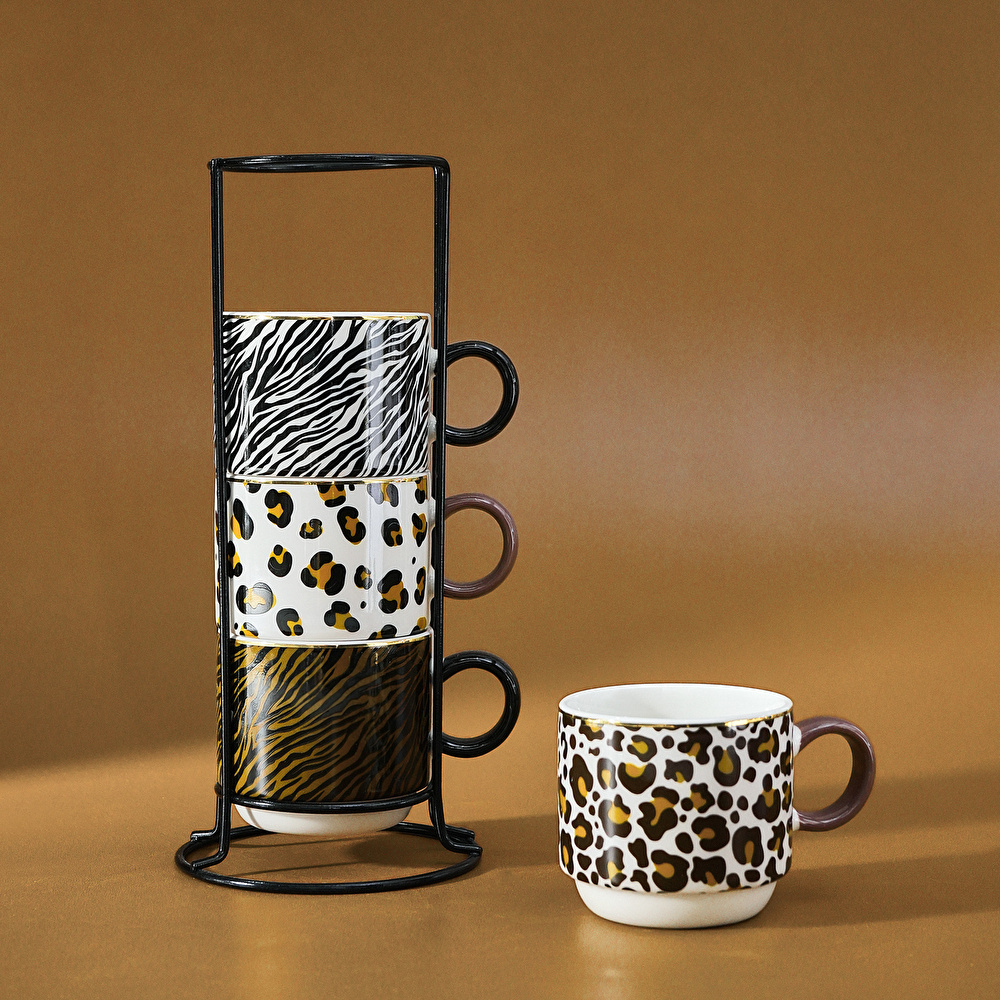 Karaca Leobra 5 Parça Standlı Çay Fincanı Seti 160 ml görseli 1