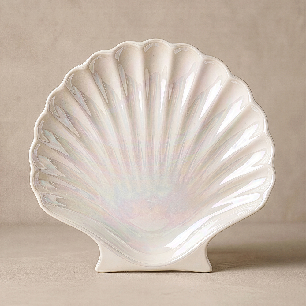 Karaca İstiridye Lüsterli Servis Tabağı 30 cm görseli 1