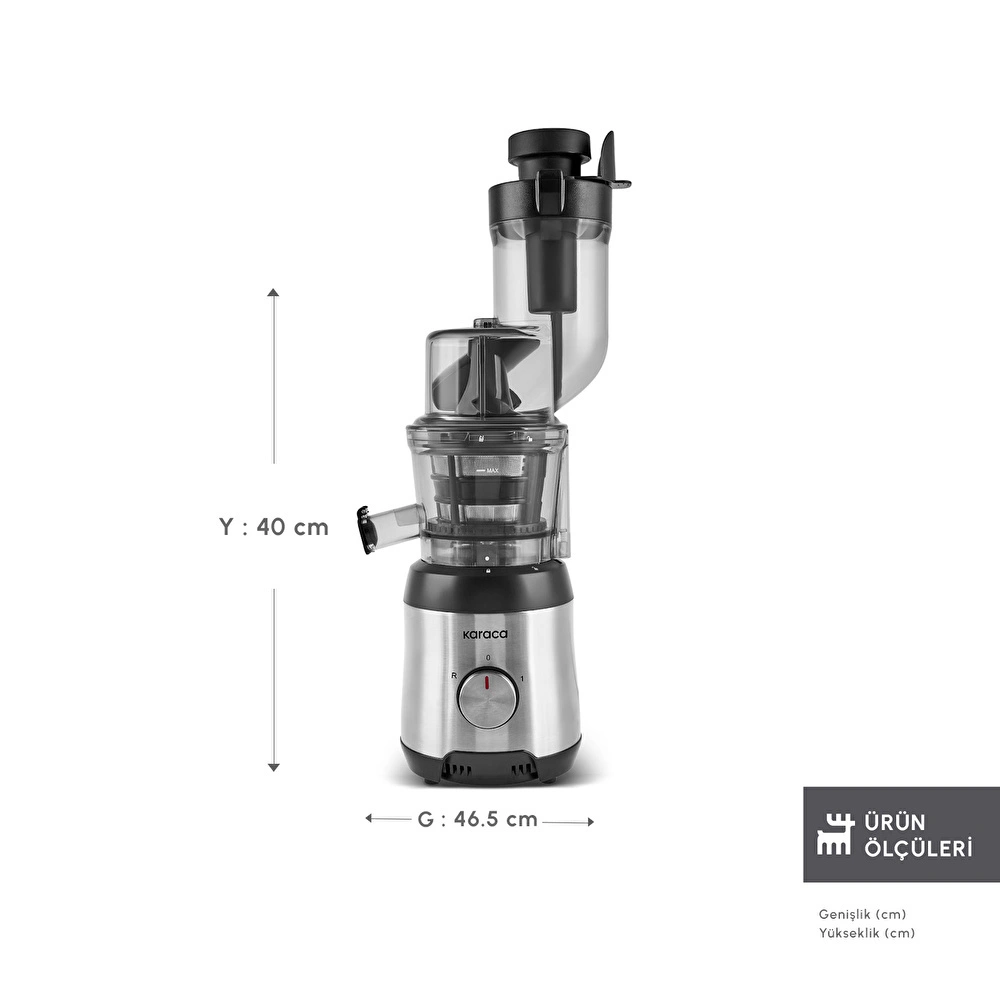 Karaca Inox Slow Juicer Katı Meyve Sıkacağı görseli 2