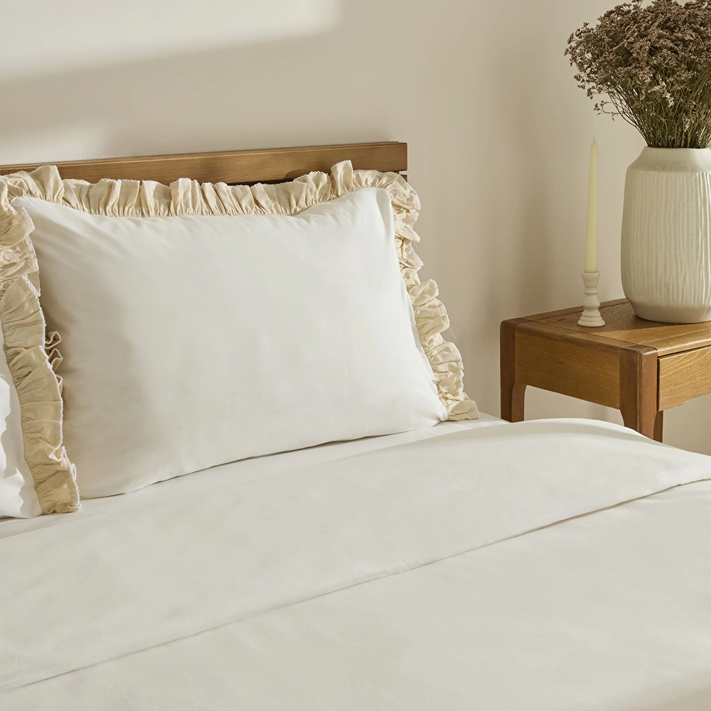 Kaşmir Home Lisa %100 Pamuk Tek Kişilik Nevresim Takımı Offwhite görseli 2