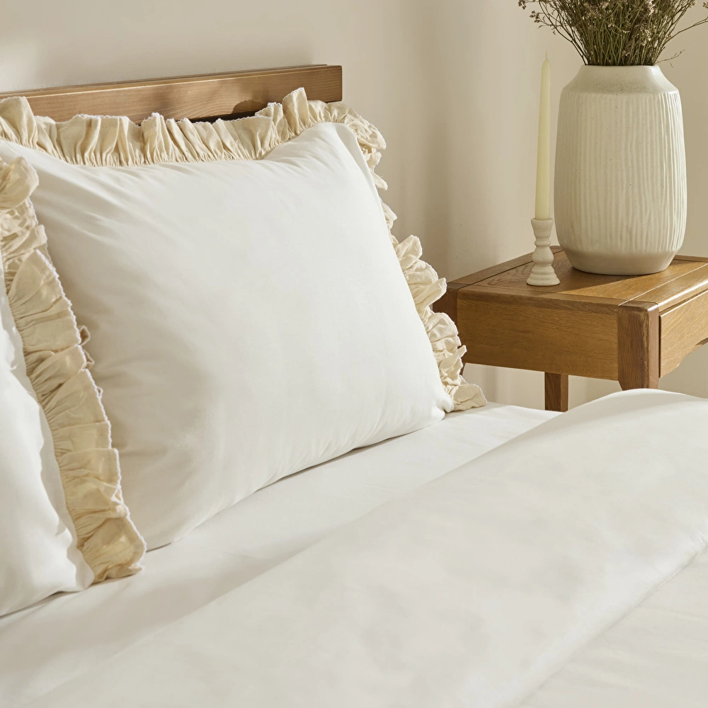 Kaşmir Home Lisa %100 Pamuk Tek Kişilik Nevresim Takımı Offwhite görseli 3