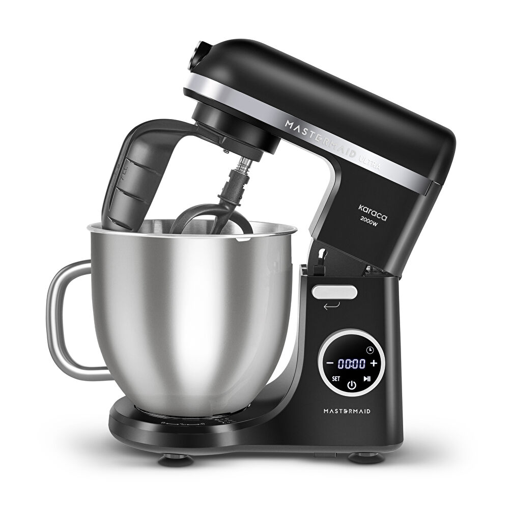 Karaca Mastermaid Chef Ultra D2000W Dijital Ekranlı Hamur Yoğurma Makinesi Black 7L thumbnail 2