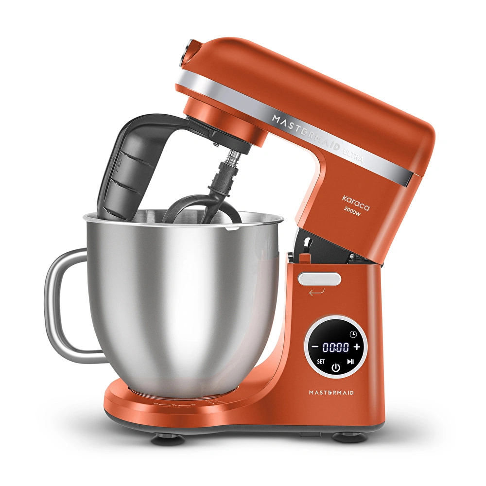 Karaca Mastermaid Chef Ultra D2000W Dijital Ekranlı Hamur Yoğurma Makinesi Sun Burnt 7L görseli 6