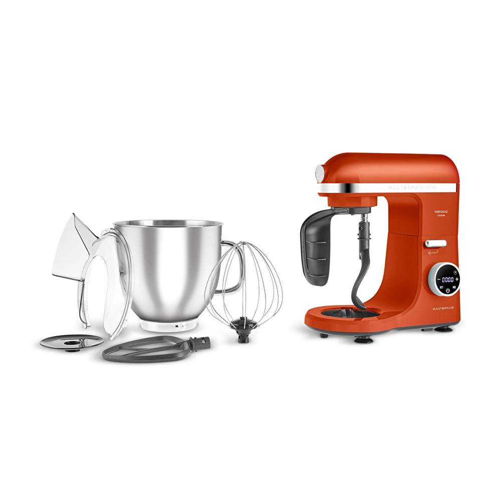Karaca Mastermaid Chef Ultra D2000W Dijital Ekranlı Hamur Yoğurma Makinesi Sun Burnt 7L görseli 4