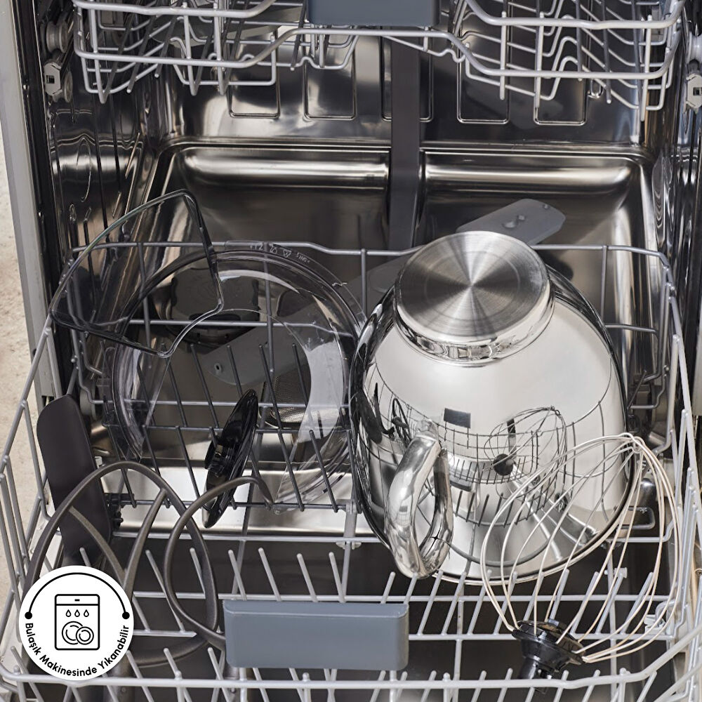 Karaca Mastermaid Chef Ultra D2000W Dijital Ekranlı Hamur Yoğurma Makinesi Shadow Gray 7L thumbnail 8