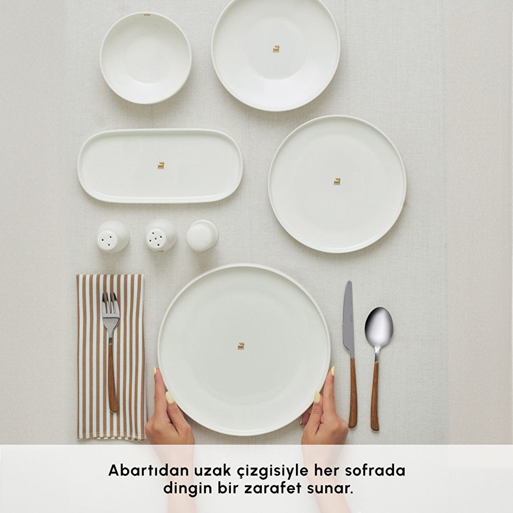 Karaca Stream Bone Sirius Gold Logo 53 Parça 12 Kişilik Yemek Takımı thumbnail 4