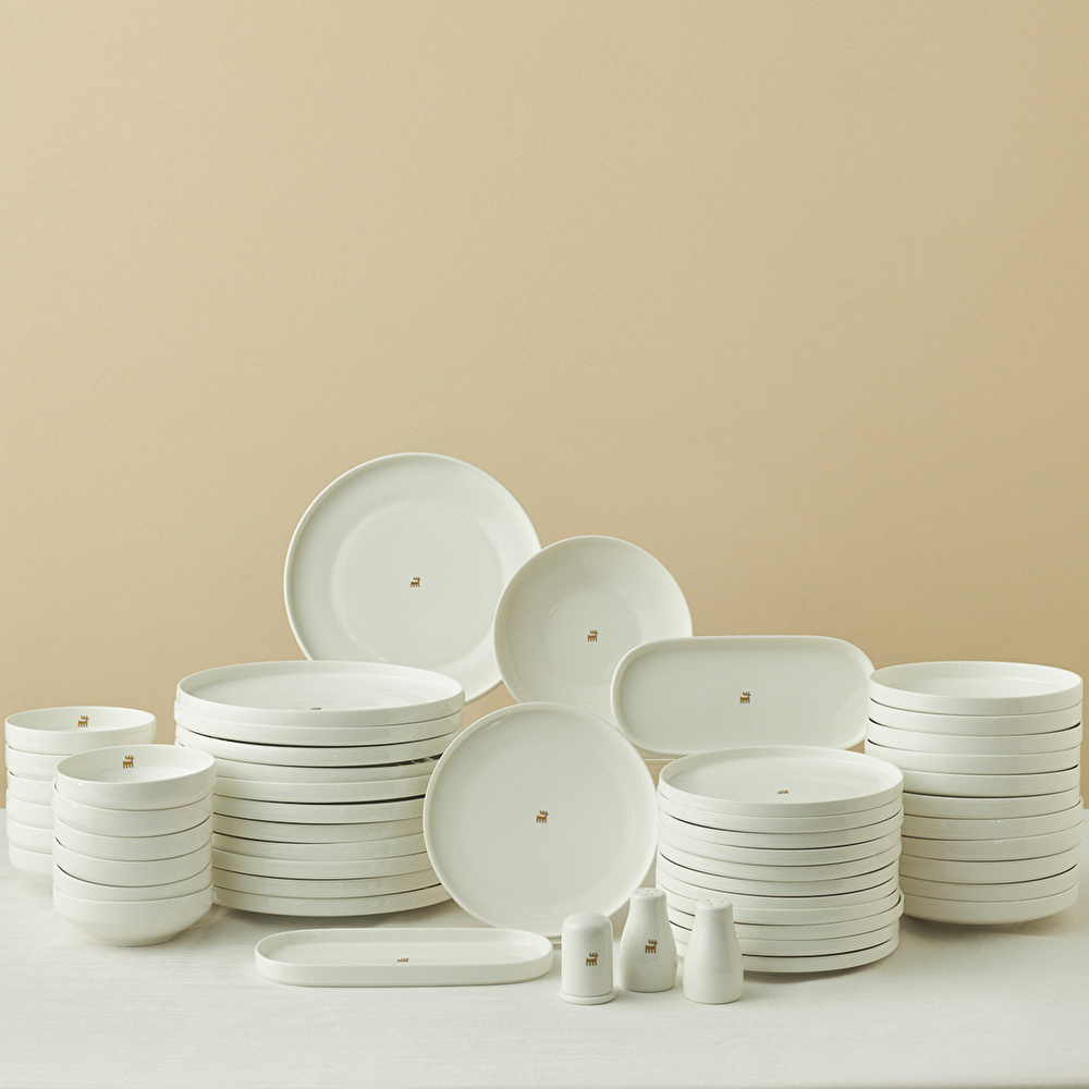 Karaca Stream Bone Sirius Gold Logo 53 Parça 12 Kişilik Yemek Takımı