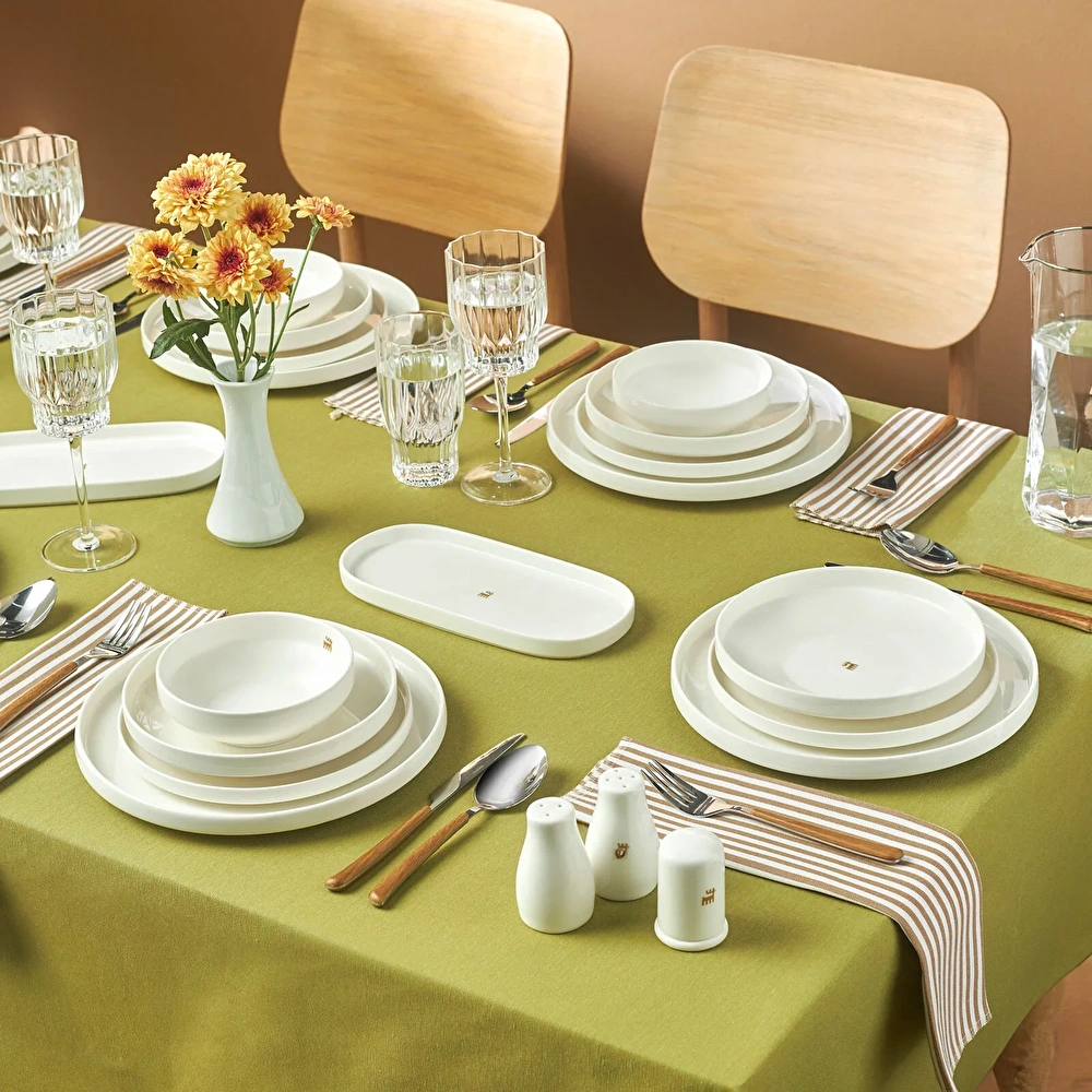 Karaca Stream Bone Sirius Gold Logo 53 Parça 12 Kişilik Yemek Takımı thumbnail 5