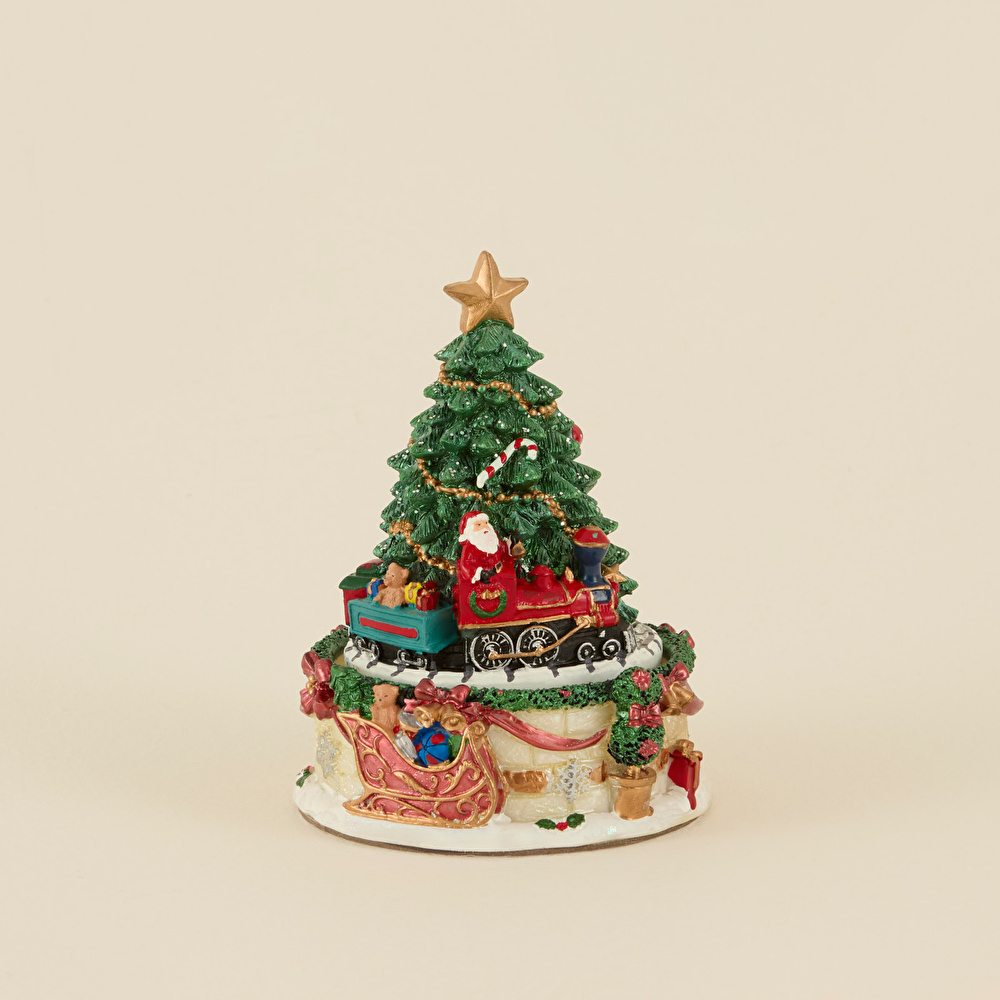 Karaca Home New Year Yılbaşı Santa's Sleigh Müzikli ve Hareketli Obje görseli 1