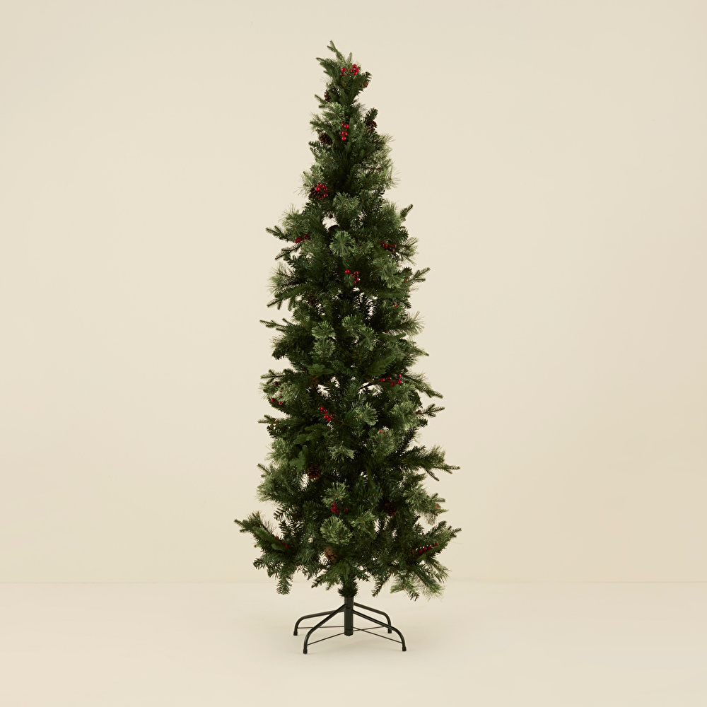 Karaca Home New Year Yılbaşı Karlı Kokina ve Kozalaklı Yılbaşı Çam Ağacı 210 cm 996 Dal görseli 2