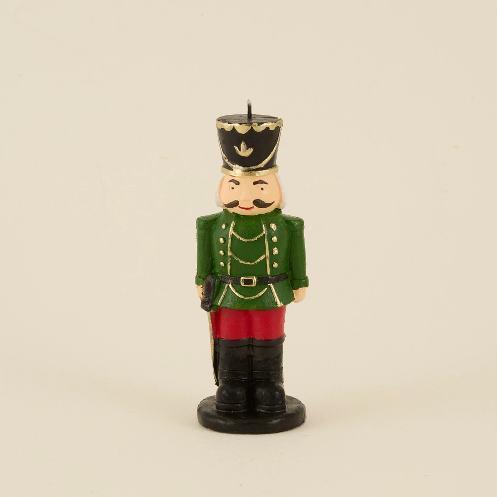 Karaca Home New Year Yılbaşı Nutcracker Şekilli Mum Yeşil 6,5x21 cm görseli 1