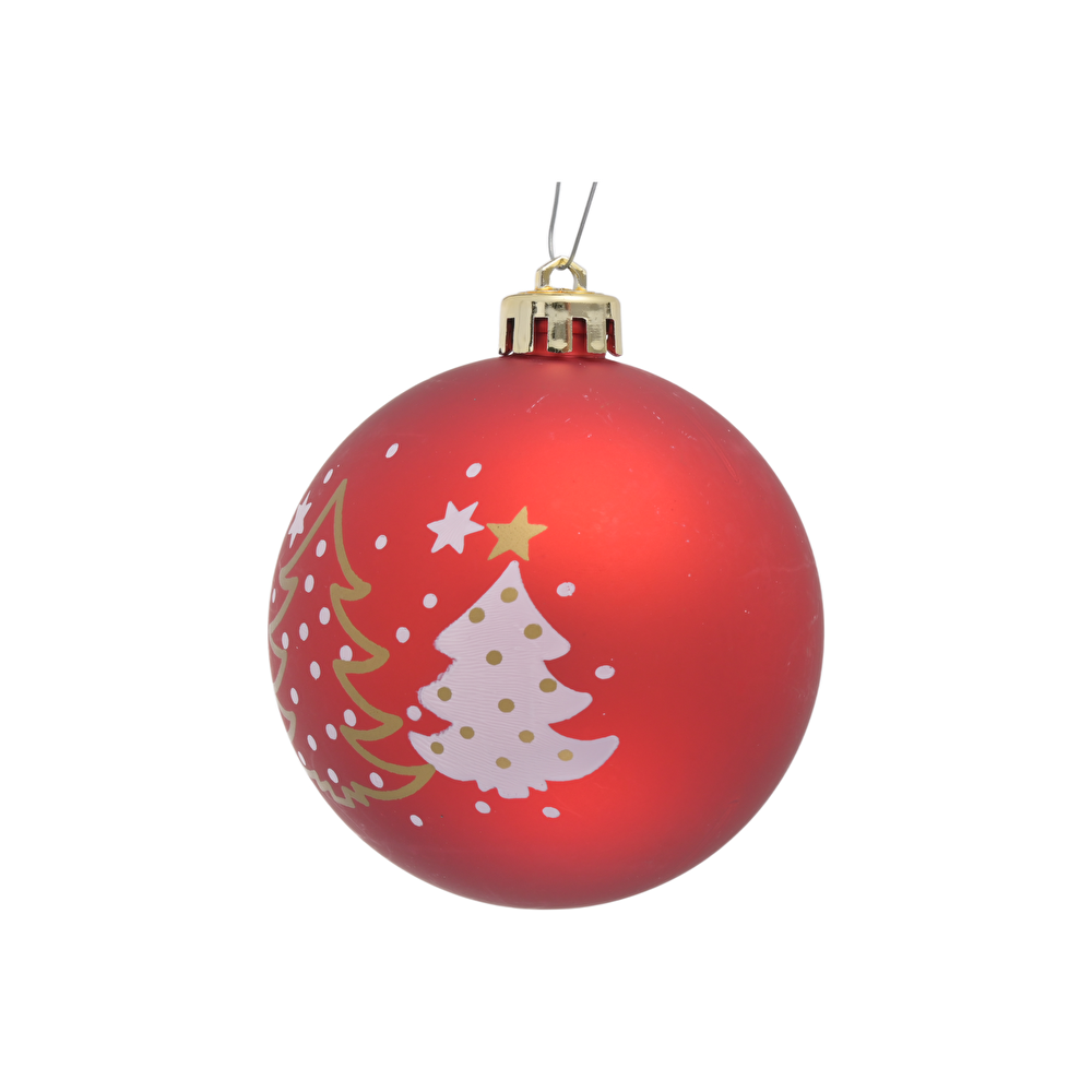Karaca Home New Year Yılbaşı Reddish 4 Parça Ağaç Süsü Seti görseli 6