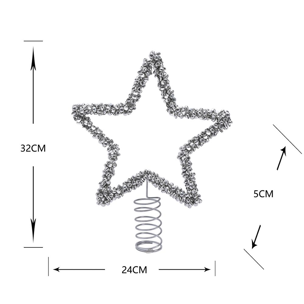 Karaca Home Shimmering Star Ağaç Başlığı Silver görseli 2