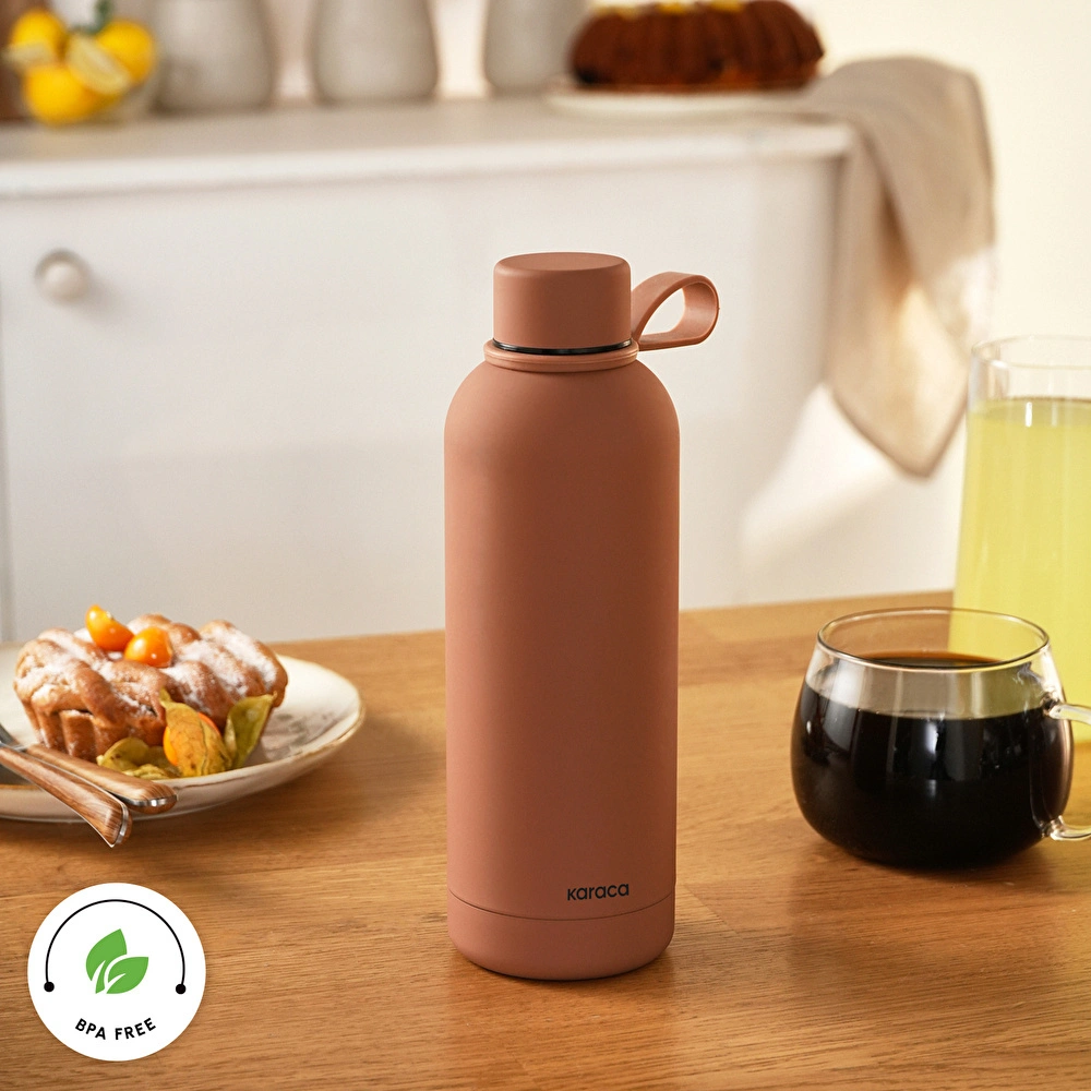 Karaca Aly Soft Touch Çelik Sızdırmaz Termos 500 ml Mocha Mousse görseli 3