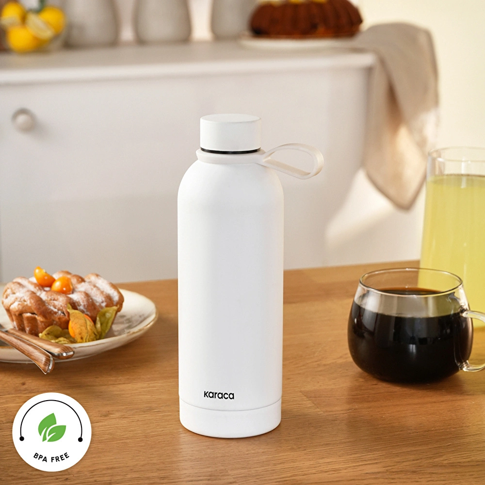 Karaca Aly Soft Touch Çelik Sızdırmaz Termos 500 ml Beyaz görseli 3