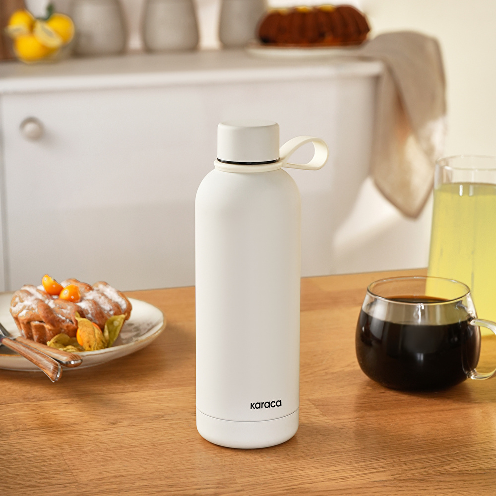 Karaca Aly Soft Touch Çelik Sızdırmaz Termos 500 ml Taş görseli 1