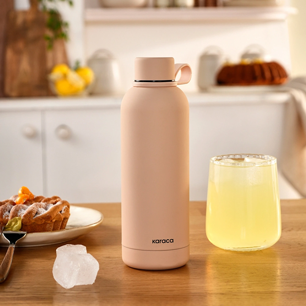Karaca Aly Soft Touch Çelik Sızdırmaz Termos 500 ml Somon görseli 1