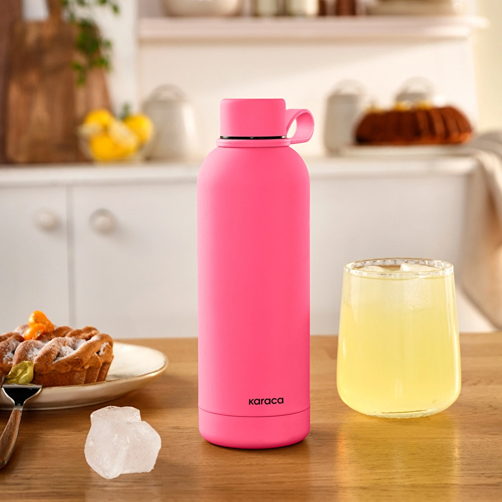 Karaca Aly Soft Touch Çelik Sızdırmaz Termos 500 ml Pembe görseli 1