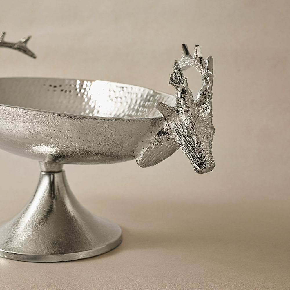 Karaca Home New Year Yılbaşı Geyikli Roe Dekoratif Gondol 21x47x21,5 cm görseli 2