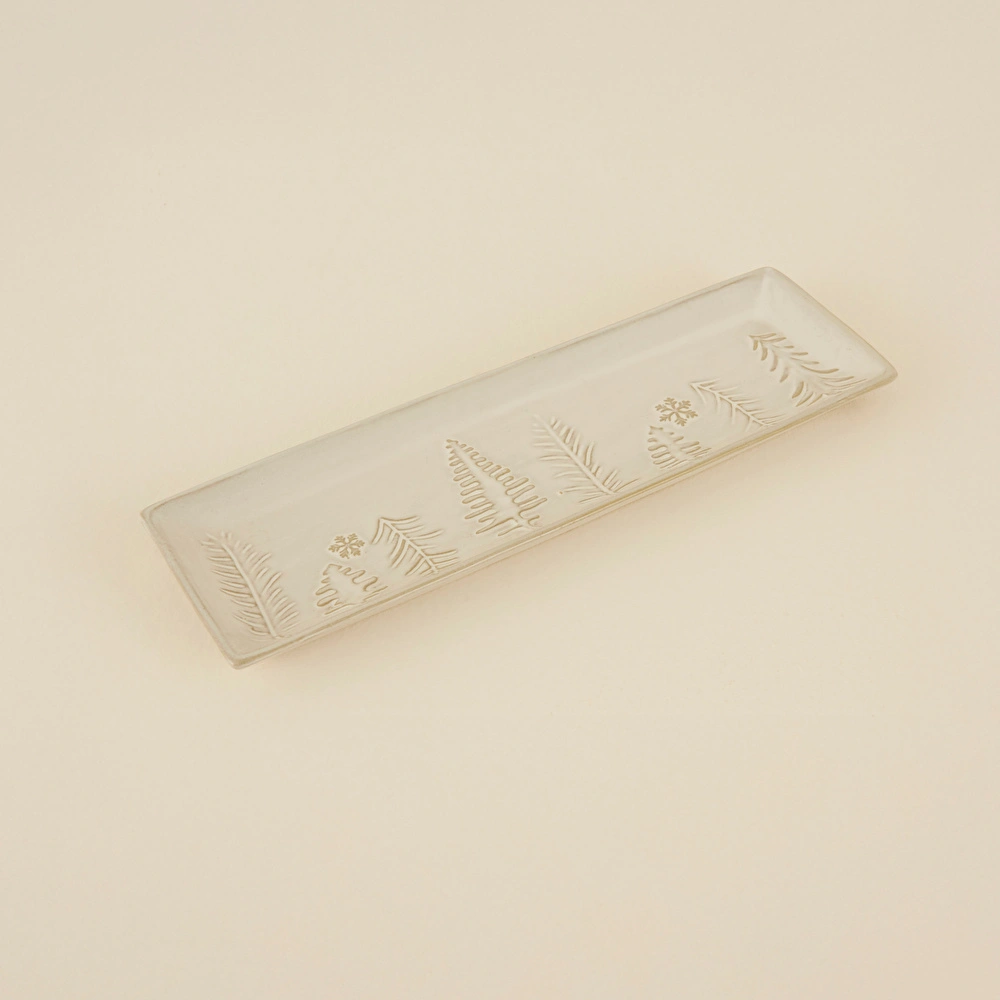 Karaca Home New Year Yılbaşı Trees Dekoratif Tabak 37,4 x 11,7 x 2,4 cm görseli 2