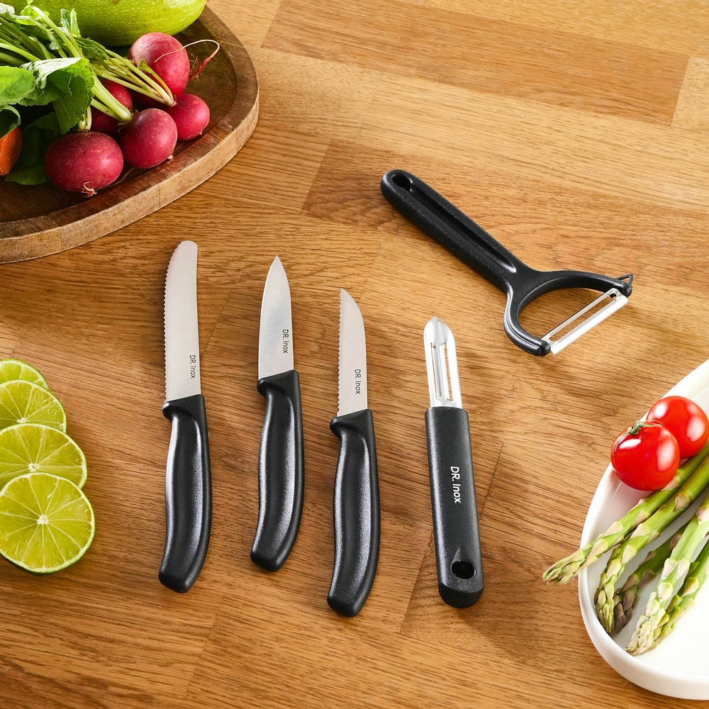 Dr.Inox Forces 5 Parça Soyacaklı Bıçak Seti Black görseli 1
