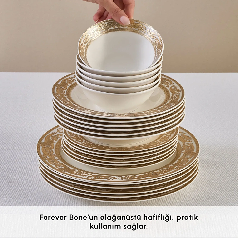 Karaca Elegance Bone Isola 24 Parça 6 Kişilik Yemek Takımı thumbnail 6