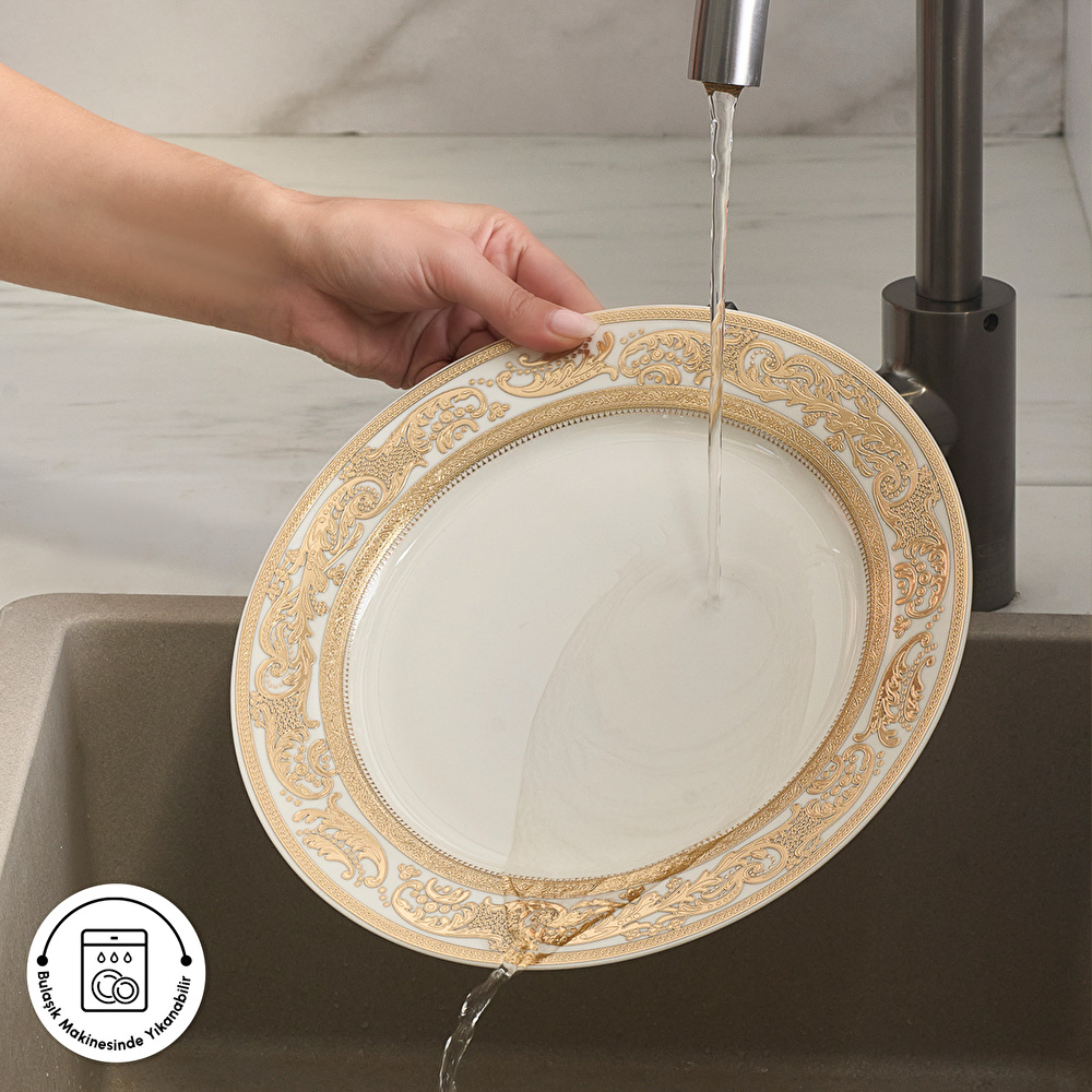 Karaca Elegance Bone Isola 24 Parça 6 Kişilik Yemek Takımı thumbnail 9