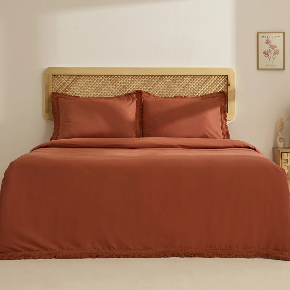 Karaca Home Helios %100 Pamuk Çift Kişilik Nevresim Takımı Terra Cota görseli 1