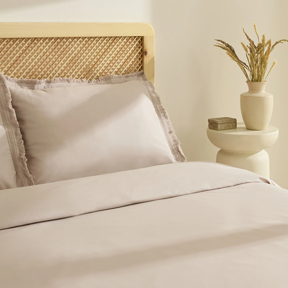 Karaca Home Helios %100 Pamuk Çift Kişilik Nevresim Takımı Taş görseli 6
