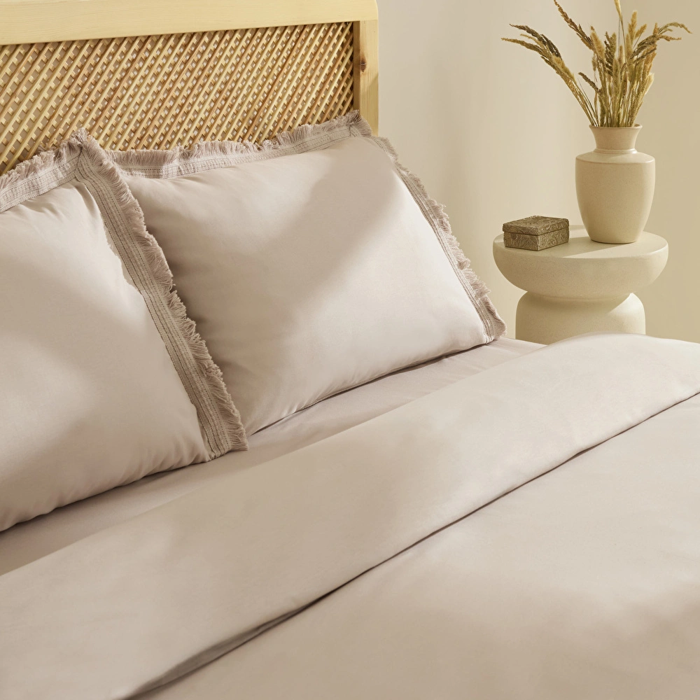 Karaca Home Helios %100 Pamuk Çift Kişilik Nevresim Takımı Taş görseli 7