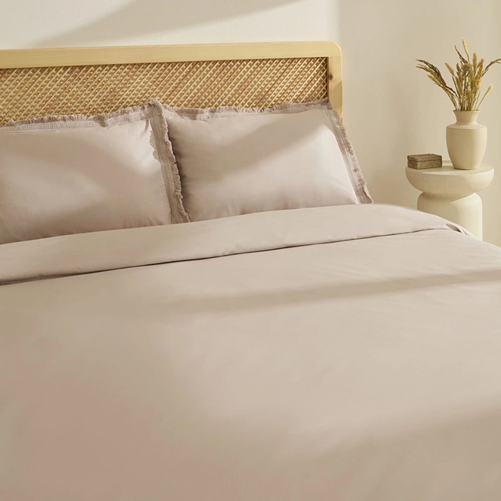Karaca Home Helios %100 Pamuk Çift Kişilik Nevresim Takımı Taş görseli 8