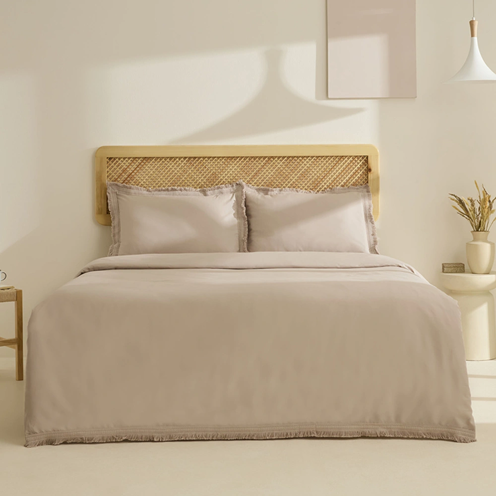 Karaca Home Helios %100 Pamuk Çift Kişilik Nevresim Takımı Taş görseli 1