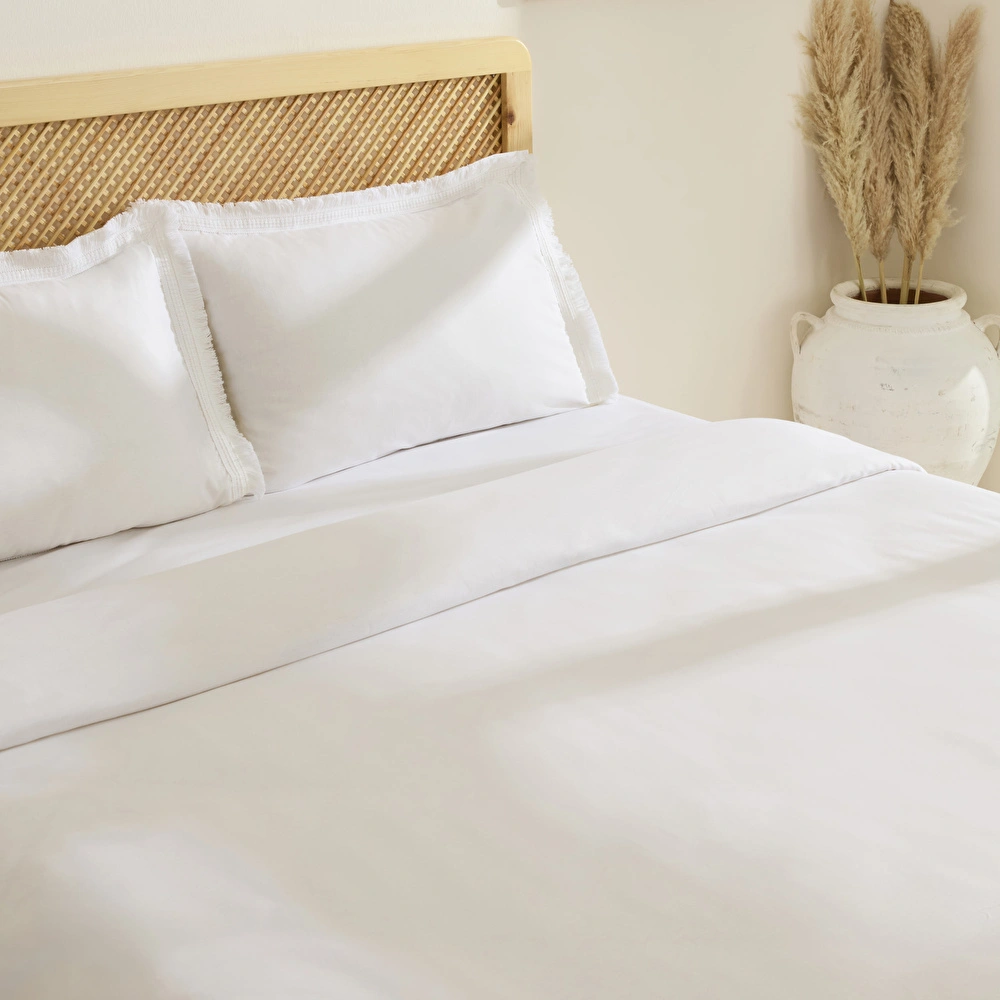 Karaca Home Helios %100 Pamuk Çift Kişilik Nevresim Takımı Beyaz görseli 4