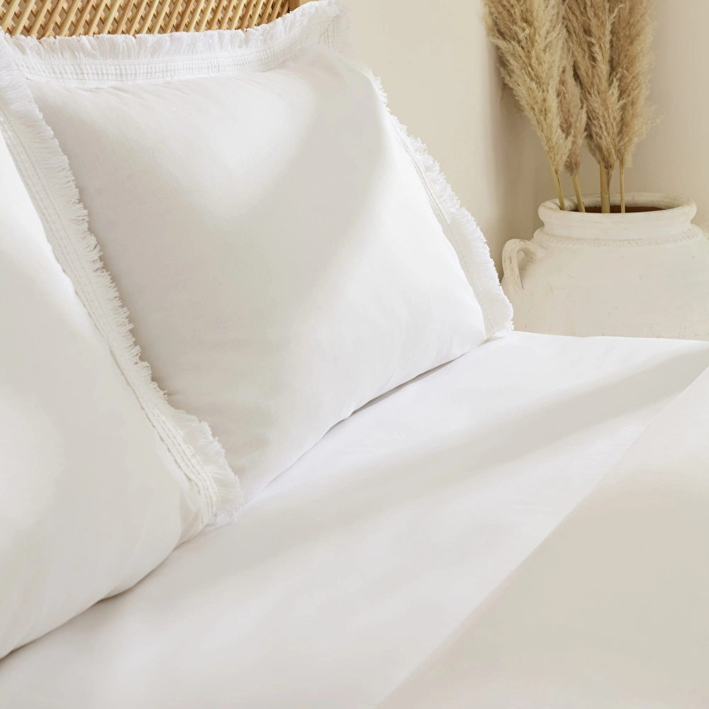 Karaca Home Helios %100 Pamuk Çift Kişilik Nevresim Takımı Beyaz görseli 7